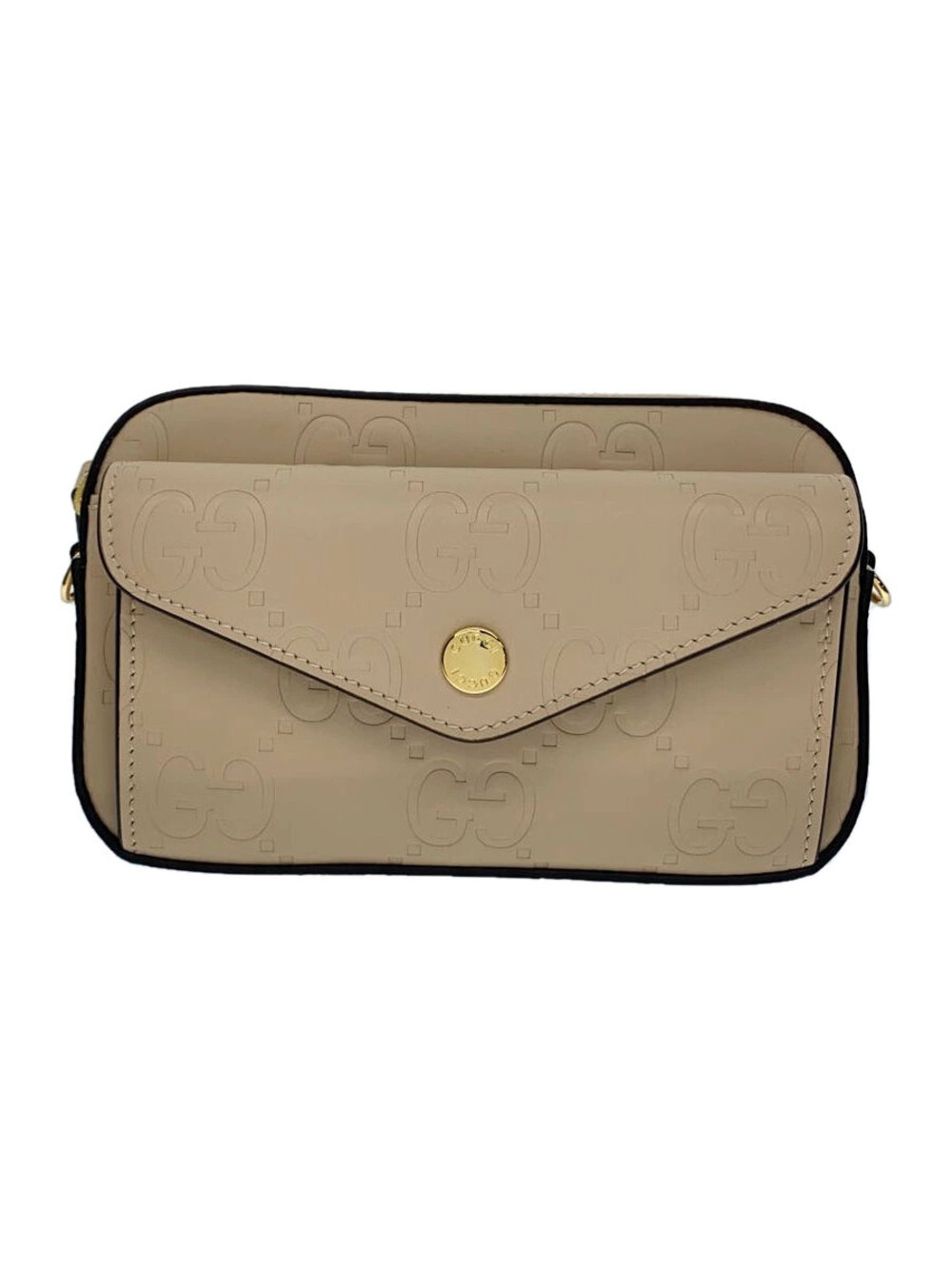Gucci beige Pink Jumbo GG embossed Chain Crossbody Bag